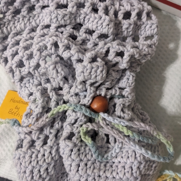 🌈 NEW Market Shopping Tote Reusable Boho HANDCRAFTED Crochet - Picture 7 of 7